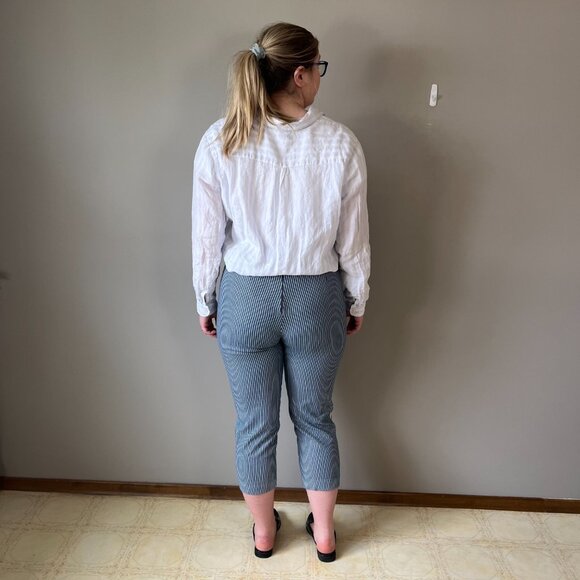 Alpha 60 cropped trousers railroad stripe pants - Picture 9 of 10